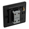 BG Evolve Matt Black Intermediate Edge to Edge Rocker Switch PCDMB13EB with 35mm Steel Back Box
