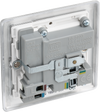 NBS21U2W Back - This 13A single power socket from British General comes with two USB charging ports allowing you to plug in an electrical device and charge mobile devices simultaneously without having to sacrifice a power socket.