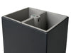 Corby Highland Rectangular Dual Recycling Bin in Black PU Leather with Plastic Inserts
