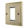 BG Nexus Metal Antique Brass 20AX 2 Way Emergency Lighting Test Key Switch - Key Included - Grey Insert