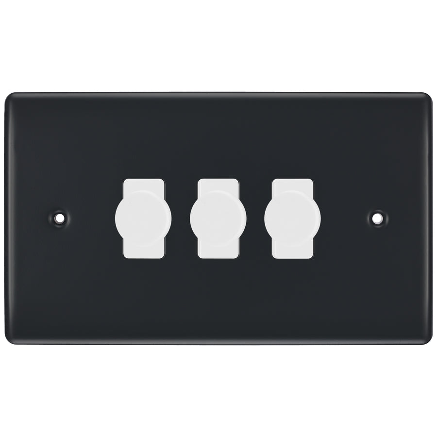 BG Part M 3 Gang Switch 3x Intelligent Dual Mode Dimmer Custom Grid