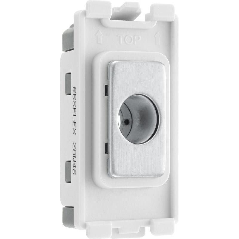 BG RBSFLEX Nexus Grid Brushed Steel 10mm Flex Outlet Module