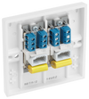 BG 9BTM/2 Moulded Square Edge | White | 2 Gang Screw Terminal Master Telephone Socket