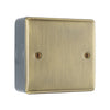 BG Nexus Antique Brass 1 Gang Single Blank Plate with Surface Pattress Back Box