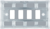 BG RNPC4 Nexus Grid Polished Chrome 4 Module Front Plate