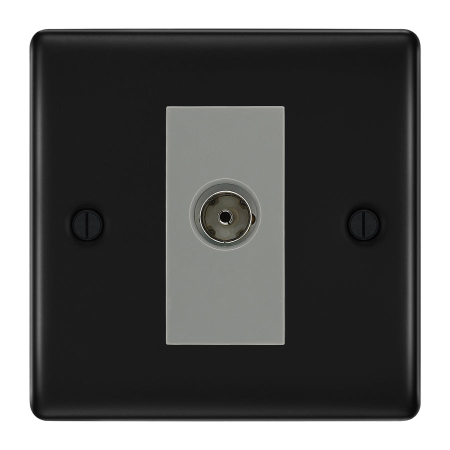 BG Nexus Metal Matt Black Co-axial Socket NFB60G