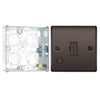 BG Nexus Black Nickel 13A Unswitched Spur with Flex Outlet NBN55 and 25mm Steel Back Box