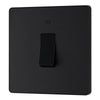 BG Evolve Matt Black 20A 2 Pole LED Switch PCDMB31B with 35mm Steel Back Box