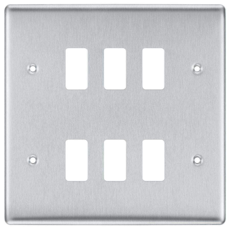 RNBS6 Front - The Grid modular range from British General allows you to build your own module configuration with a variety of combinations and finishes.