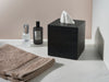 Corby Buxton Cube Tissue Box Cover in Black BUSA Bamboo