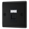 BG Nexus Matt Black 1 Gang RJ45 Single Data Outlet NFBRJ451 with 35mm Steel Back Box
