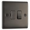 BG Nexus Black Nickel 13A Switched Fused Connection Unit NBN50 and 25mm Steel Back Box