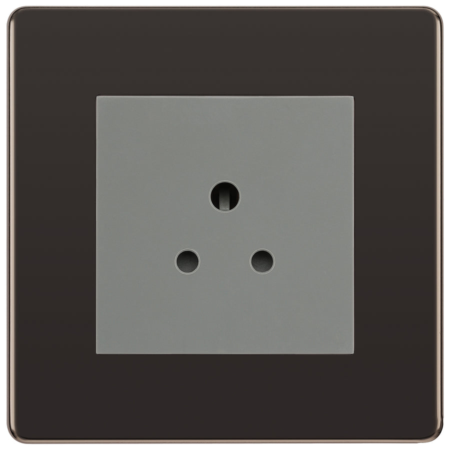 BG Nexus Screwless Black Nickel 2A Unswitched Socket FBN28MG