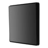 BG Evolve Black Chrome 2 Way Single Edge to Edge Rocker Switch PCDBC12EB with 35mm Steel Back Box