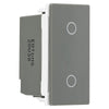 BG Nexus Black Nickel Double Master Touch Dimmer Switch Grey Inserts