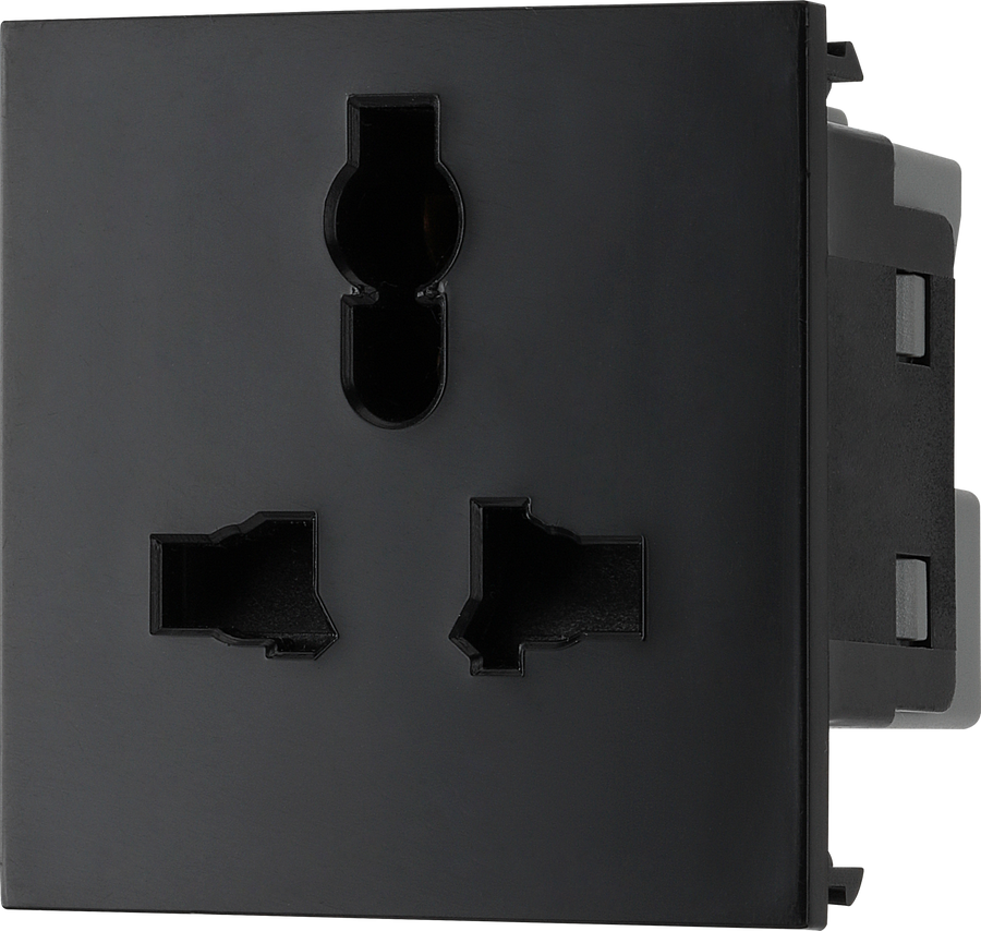 BG EMUNVB Euro Module Universal Unswitched Socket - Black– The ...