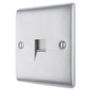 BG Nexus Brushed Steel 1 Gang Master Telephone Socket with Surface Pattress Back Box