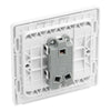 BG Evolve Brushed Steel 20A 16AX 2 Way Single Light Switch PCDBS12W with 25mm Steel Back Box