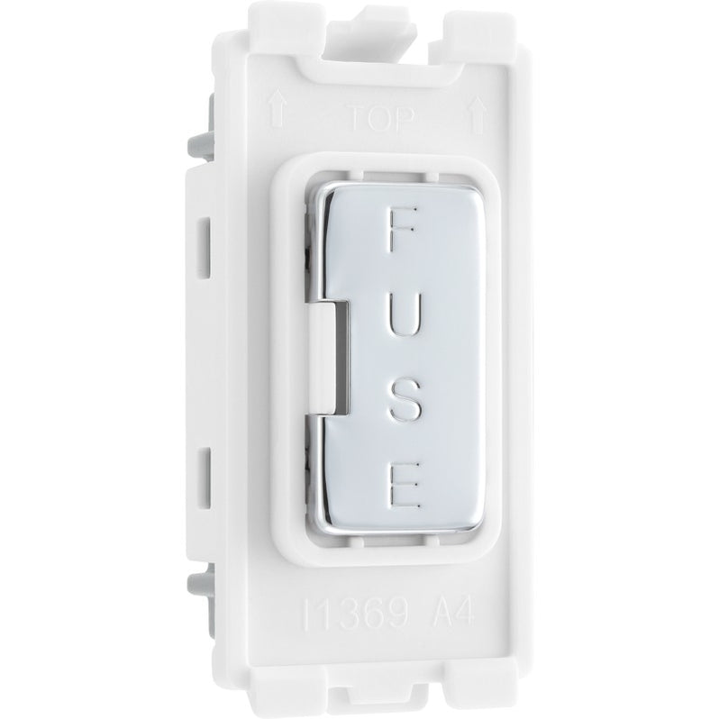BG RPCFUSE Nexus Grid Polished Chrome 13A Fuse Holder Module