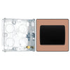 BG Evolve Polished Copper 1G Wide Rocker Light Switch PCDCP12WB with 25mm Steel Back Box