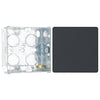 BG Evolve Matt Grey Single Blank Plate PCDMG94B with 35mm Steel Back Box