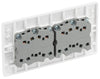 BG 846 Moulded Round Edge | White | 6 Gang 10AX 2 Way Plate Switch