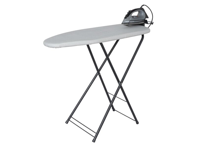 Corby Berkshire Ironing Centre in Light Grey with Sherwood 1200W Steam Iron - UK Plug