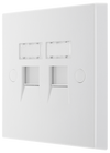 BG 9RJ45/2 Moulded Square Edge | White | 2 Gang RJ45 Screw Terminal Telephone Socket