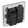 BG Screwless Matt Black 200W 2 Way Double Trailing Edge Dimmer Switch FFB82 with 35mm Steel Back Box