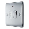 BG Nexus Metal Polished Chrome 13A Neon Fused Connection Switched NPC52 with 25mm Steel Back Box