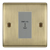 BG Nexus Metal Antique Brass 20AX 2 Way Emergency Lighting Test Key Switch - Key Included - Grey Insert