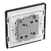 BG Evolve Matt Blue 2 Gang 20A 16AX 2 Way Wide Rocker Light Switch PCDDB42WB with 25mm Steel Back Box