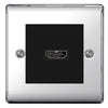 BG Nexus Polished Chrome HDMI Socket Black insert