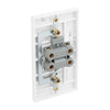 BG 973 Moulded Square Edge | White | 2 Gang 45A 2 Pole Cooker Switch