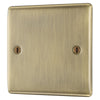 BG Nexus Antique Brass Single Blanking Plate NAB94 with 25mm Steel Back Box