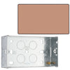 BG Evolve Polished Copper Double Blank Plate PCDCP95B with 35mm Steel Back Box