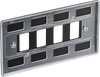 BG RNFB4 Nexus Metal Matt Black 4 Module Grid Front Plate