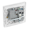 BG Evolve Pearlescent White 13A Single Socket PCDCL21W with 25mm Steel Back Box