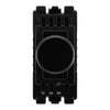 BG Evolve Matt Black 3 Gang Light Switch 1x Trailing Edge LED Dimmer 2x 2 Way Custom Switch