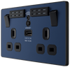 PCDDB22UWRB Side - This Evolve Matt Blue 13A double power socket with integrated Wi-Fi Extender from British General will eliminate dead spots and expand your Wi-Fi coverage.