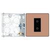 BG Evolve Polished Copper Single Master Touch Dimmer Switch PCDCPTDM1B with 25mm Steel Back Box