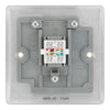 BG Brushed Steel 1 Gang RJ45 Single Data Outlet NBSRJ451 and 25mm Steel Back Box
