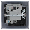 BG Nexus Matt Black 13A Neon Switched Fused Spur Unit NFB52 with 25mm Steel Back Box