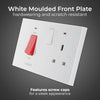 BG 970 Moulded Square Edge | White | 45A Switch 13A Switched Socket Neon Cooker Control Unit