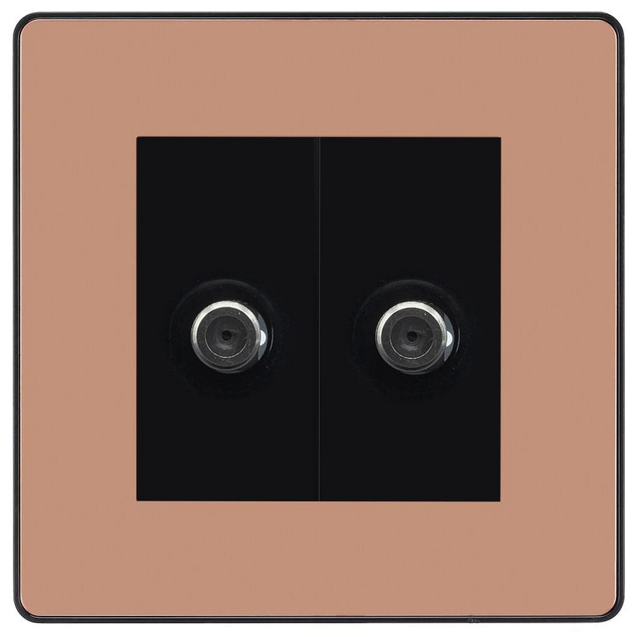 BG Evolve Polished Copper Double Satellite Socket PCDCP642B