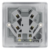 BG Nexus Brushed Steel 13A Unswitched Fused Connection Unit & Surface Pattress Back Box