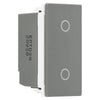 BG Nexus Brushed Steel Single Secondary Touch Dimmer Switch Grey Insert NBSTDS1G