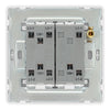 BG Evolve Pearlescent White 3 Gang 2-Way Edge to Edge Rocker Switch PCDCL43EW with 35mm Steel Back Box