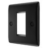 BG Nexus Metal Matt Black 20AX 2 Way Emergency Lighting Test Key Switch - Key Included - White Insert