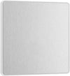 BG Evolve PCDBS94W Single Blank Plate - Brushed Steel (White)